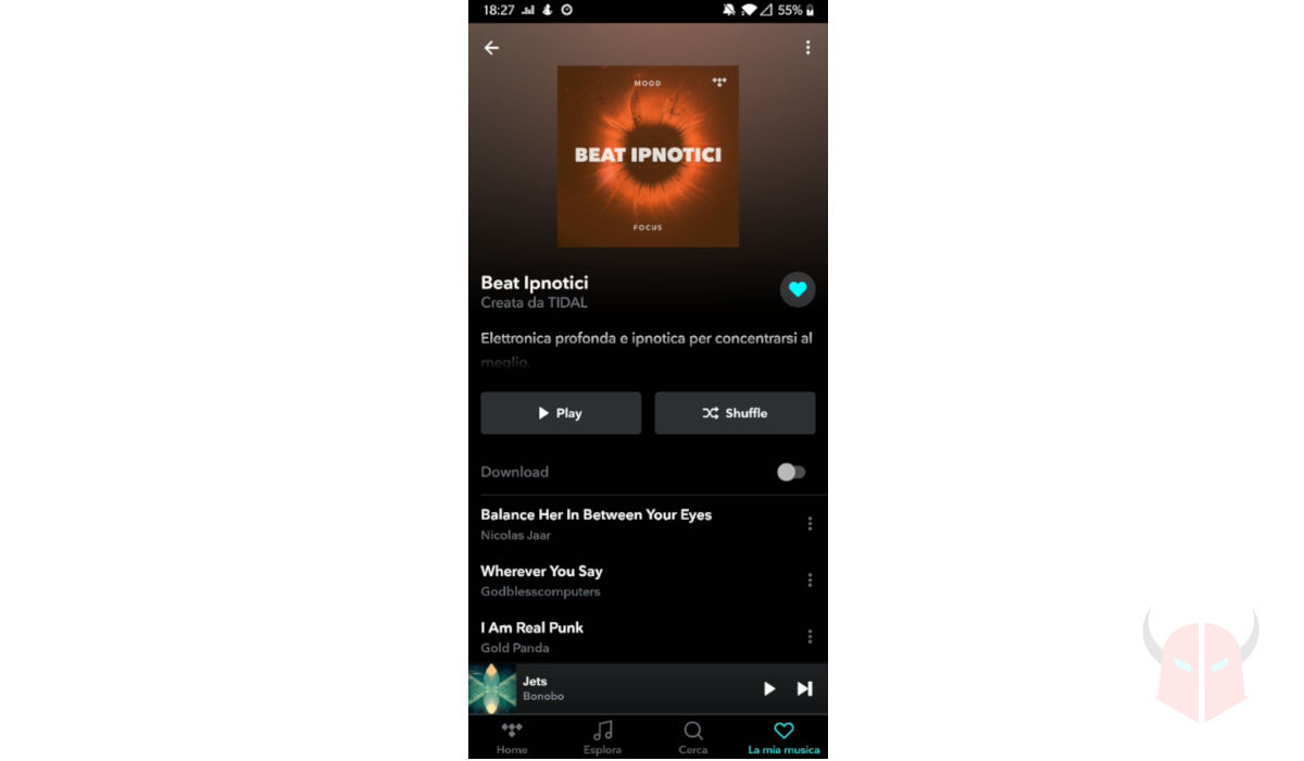 come funziona Tidal download musica