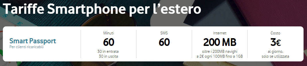 come navigare all'estero Vodafone Smart Passport