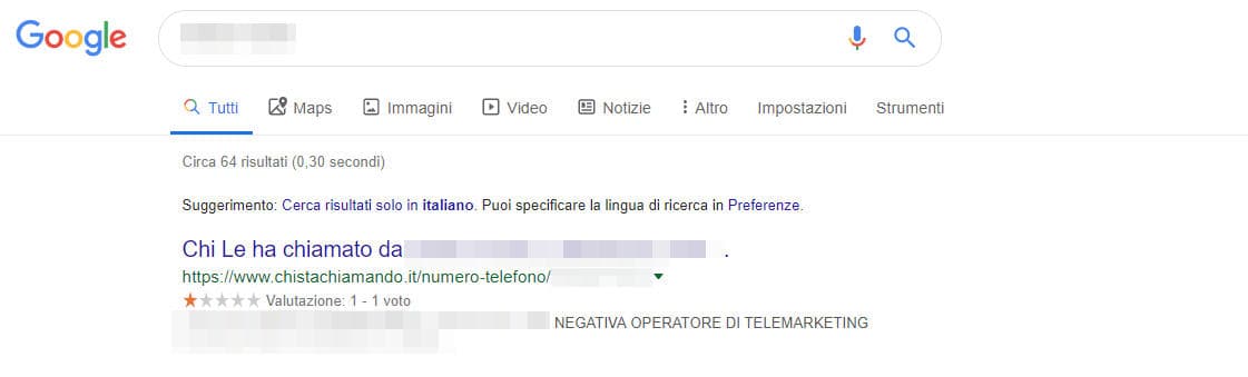 come risalire al proprietario di un numero di cellulare Ricerca Google