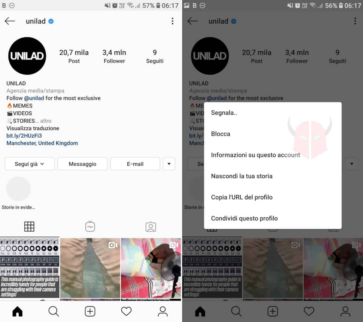 come unfolloware su Instagram blocco