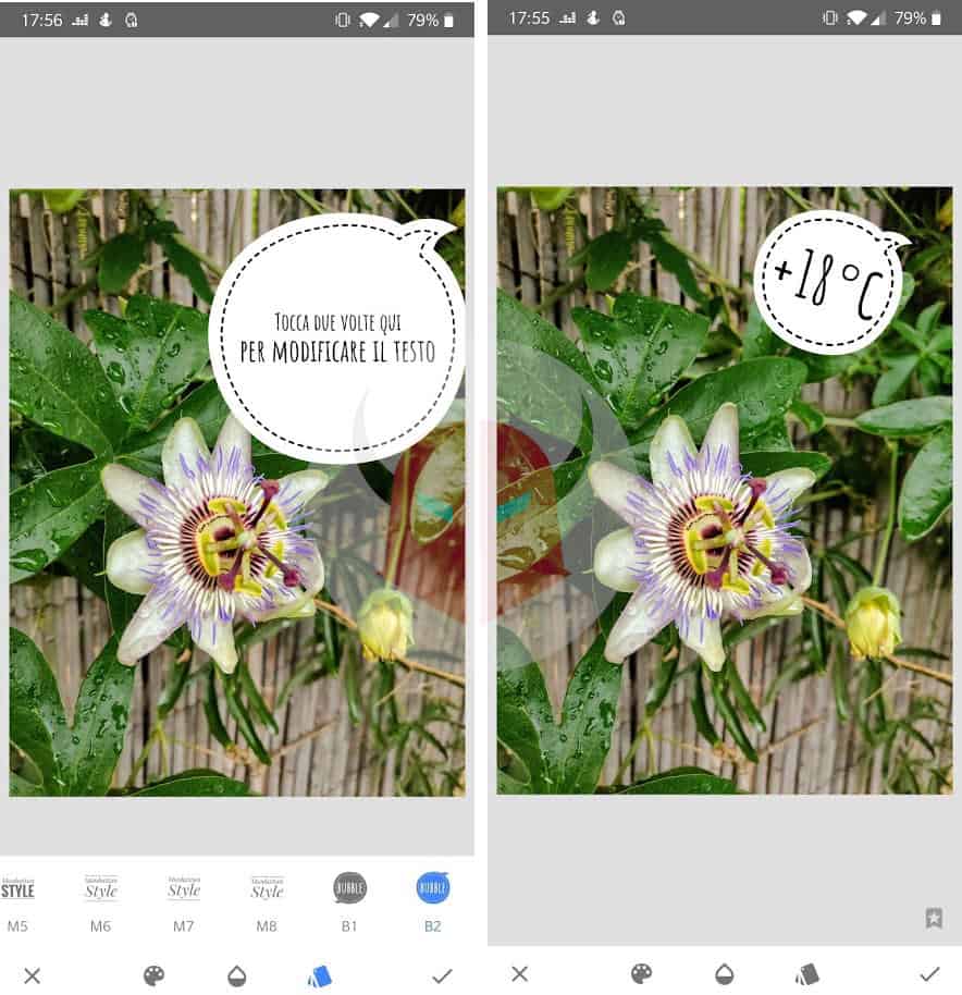 come mettere la temperatura su Instagram app Snapseed