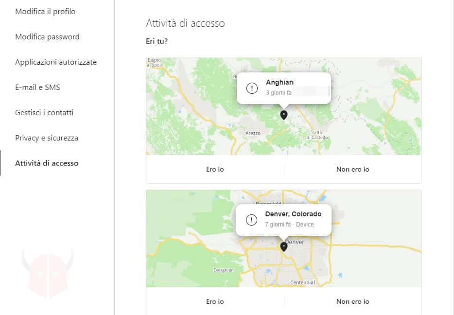 come riattivare Instagram visualizzazione accessi sulla mappa