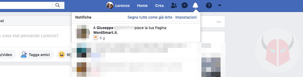 come vedere i fan di una Pagina Facebook notifiche profilo