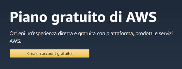 miglior hosting gratuito Amazon AWS