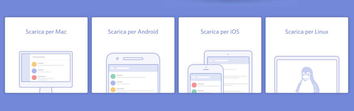 schermata di download app desktop Discord