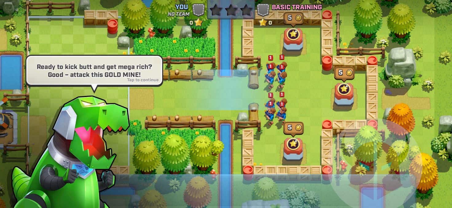 come scaricare Rush Wars training iniziale