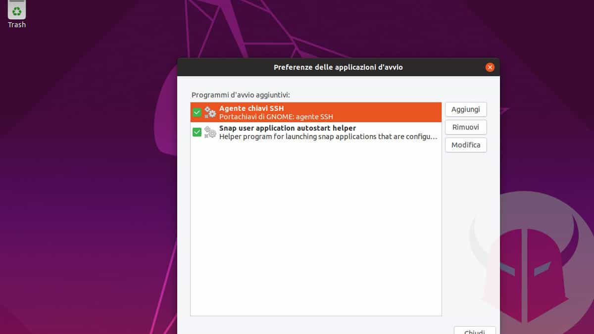 come vedere i programmi in esecuzione avvio Ubuntu