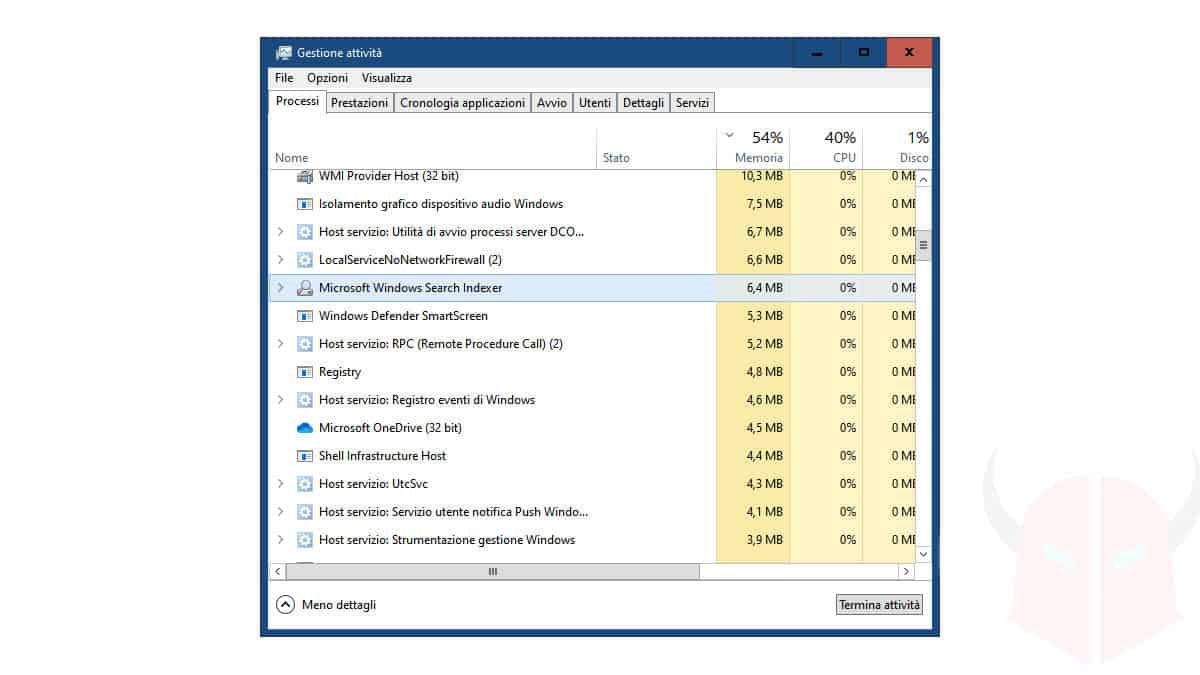 come vedere programmi in esecuzione aperti Gestione attività Windows