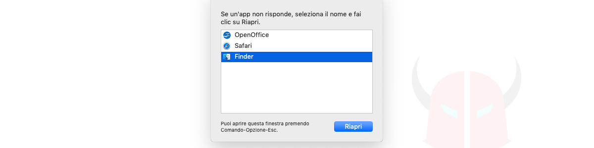 come vedere programmi in esecuzione aperti macOS