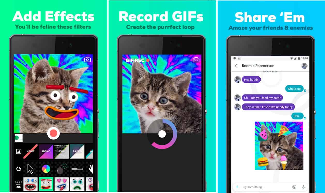 immagini per WhatsApp app Giphy Cam