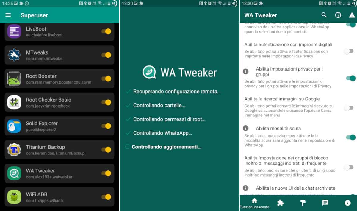 come cambiare tema WhatsApp mod WA Tweaker