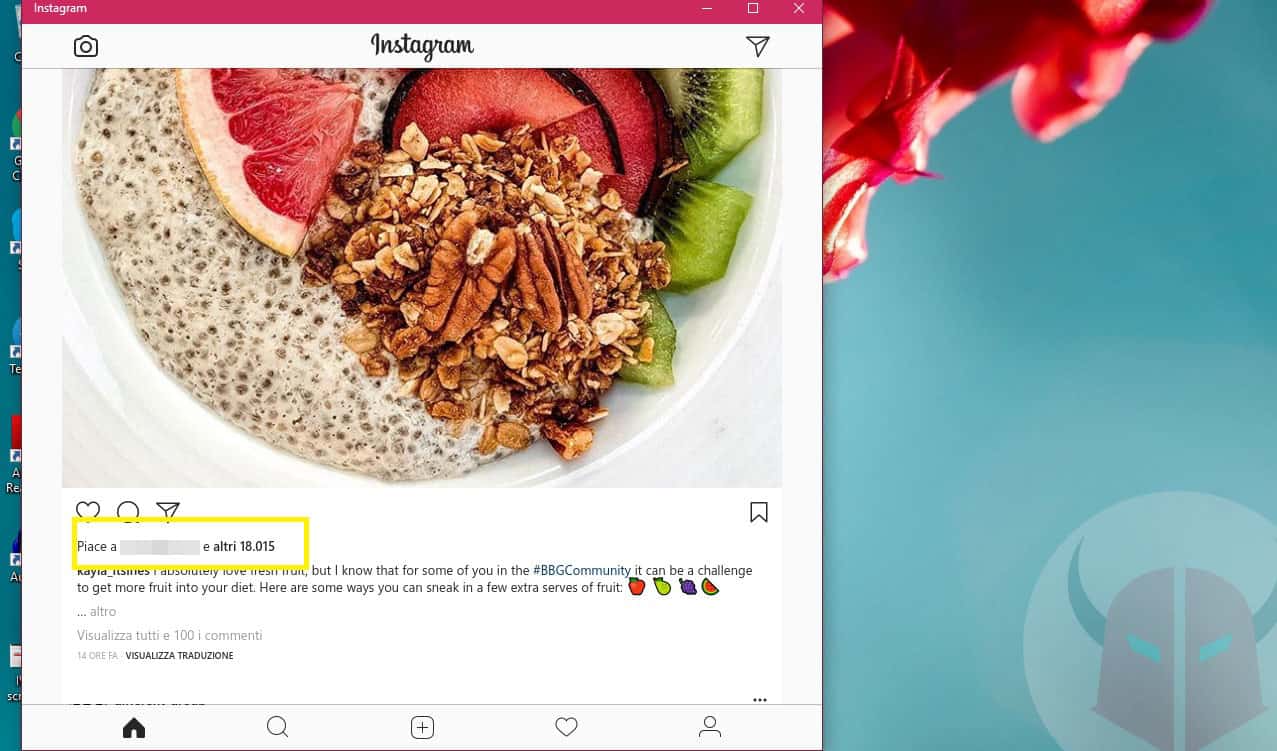 come tornare a vedere i like su Instagram contatore visibile app Windows 10