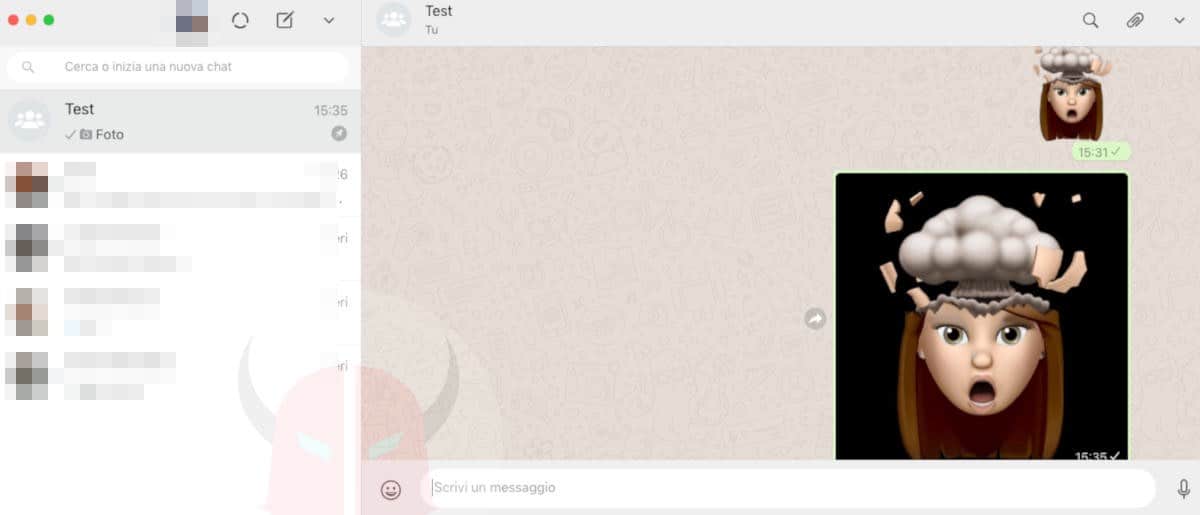 come usare i Memoji su WhatsApp con il PC