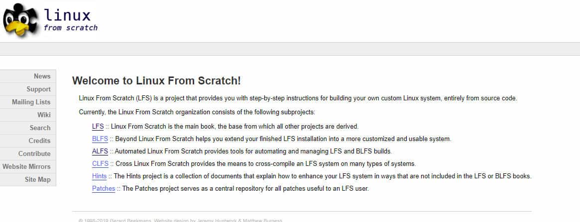 creazione distro Linux sito web Linux From Scratch