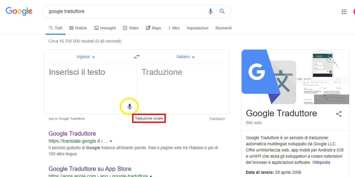 miglior traduttore inglese italiano Google Traduttore traduzione vocale