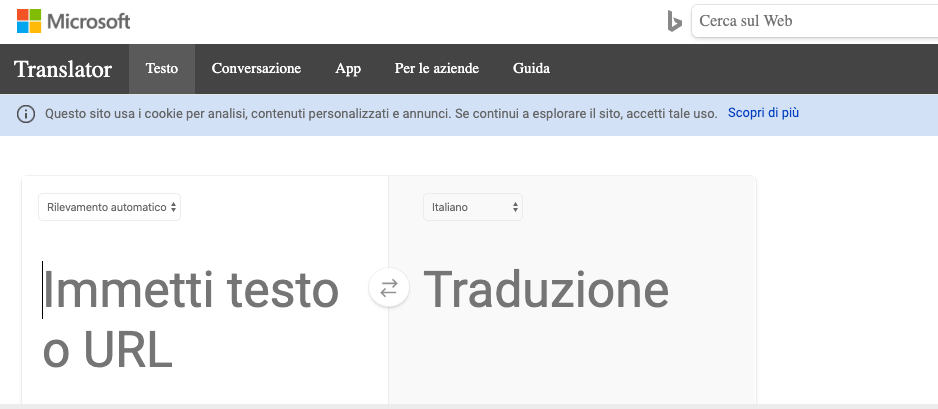 miglior traduttore inglese italiano Microsoft Traduttore