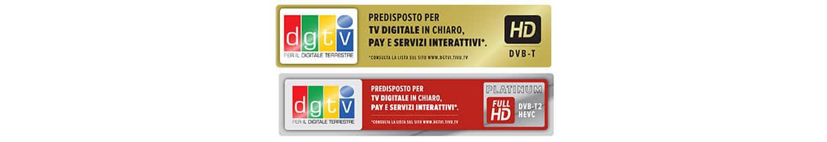 come sapere se il TV è DVB-T2 bollino