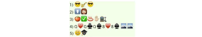 giochi per WhatsApp esempio sfida con emoji