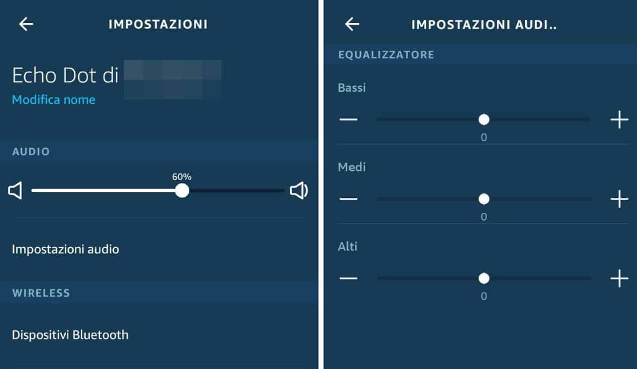 come usare Alexa come cassa Bluetooth regolazione suono