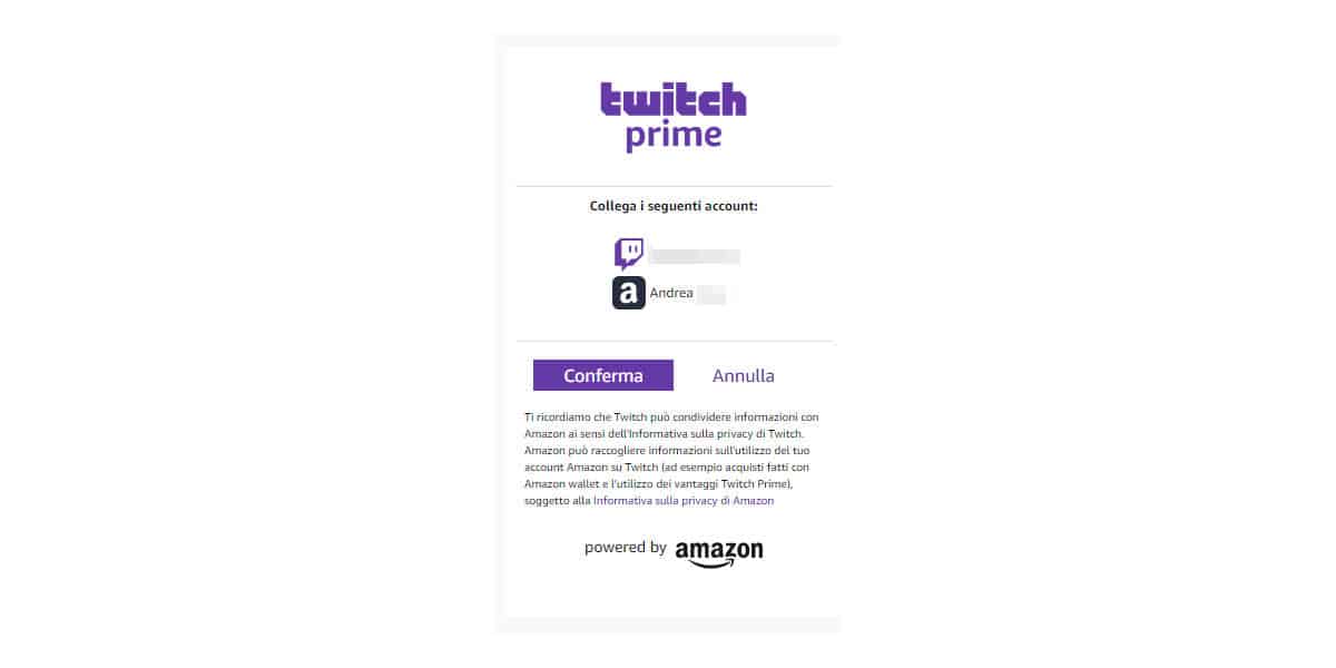 come avere Twitch Prime collegamento Amazon