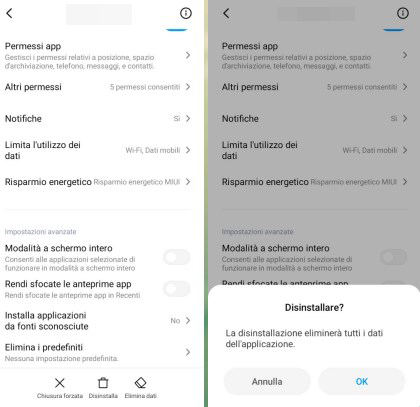 come eliminare Congratulazioni hai vinto eliminazione app Android