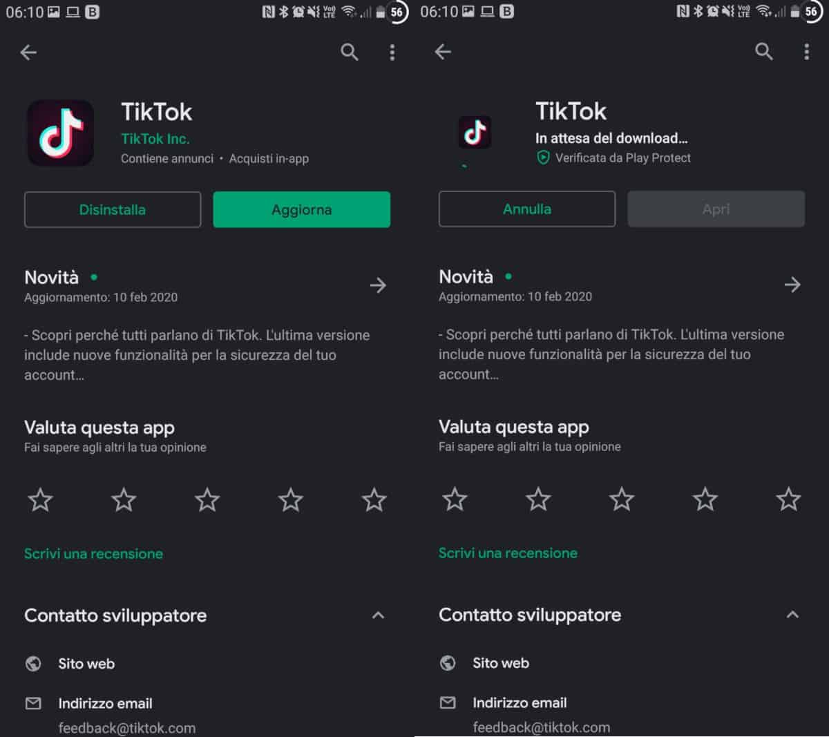 come usare TikTok installazione app