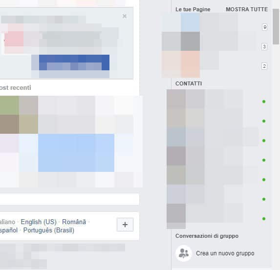 come vedere se una persona è online su Messenger chat Facebook PC