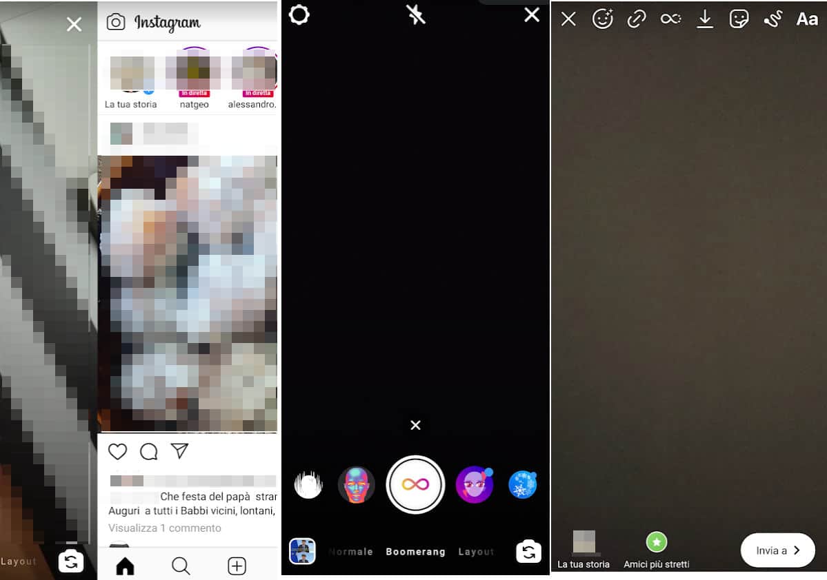 come fare i video velocizzati su Instagram modalità Boomerang