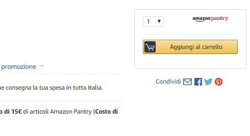 come fare la spesa su Amazon opzione Aggiungi al carrello