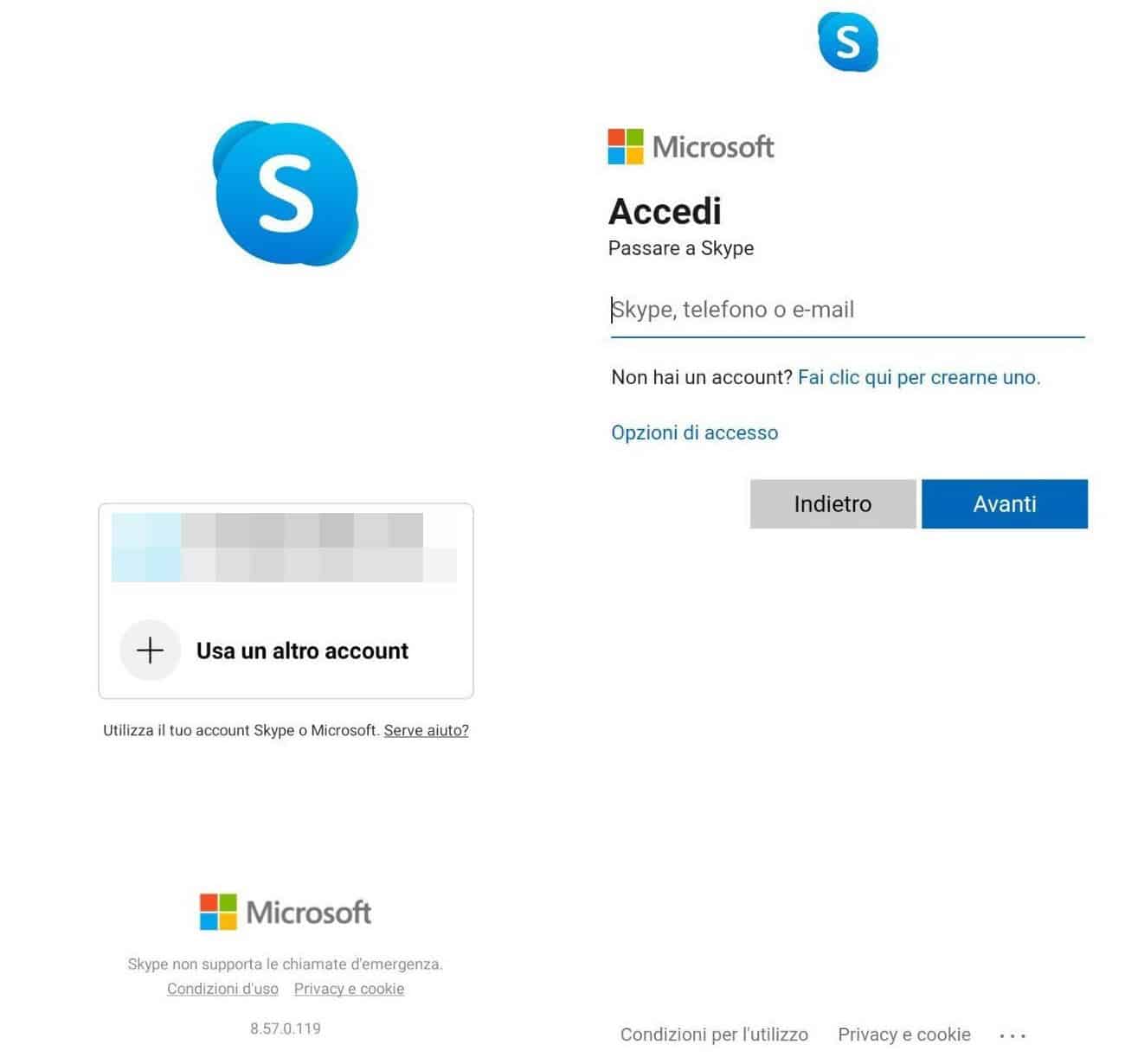 come usare Skype account multipli