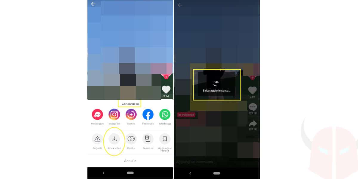 come mettere TikTok su Instagram opzione Download