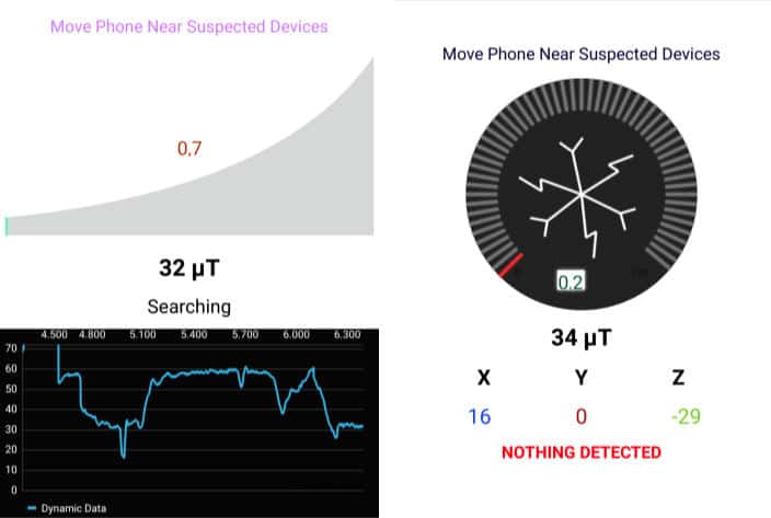 come misurare le onde elettromagnetiche app EMF Detector Android