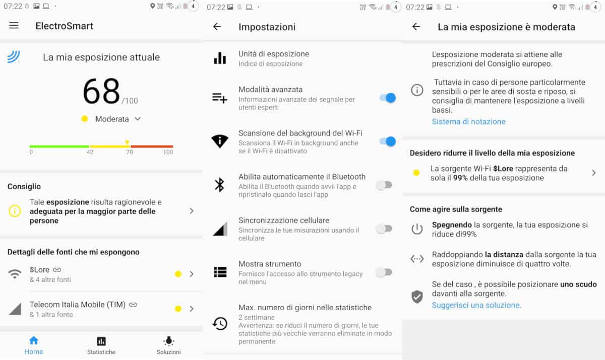 come misurare le onde elettromagnetiche app ElectroSmart