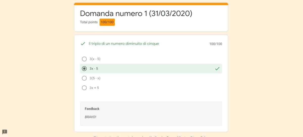 come usare Google Classroom domande e risultati del compito