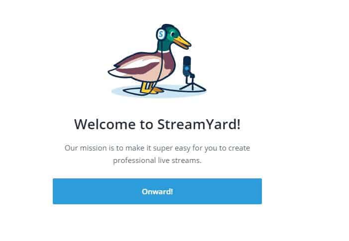 come usare StreamYard schermata di conferma registrazione