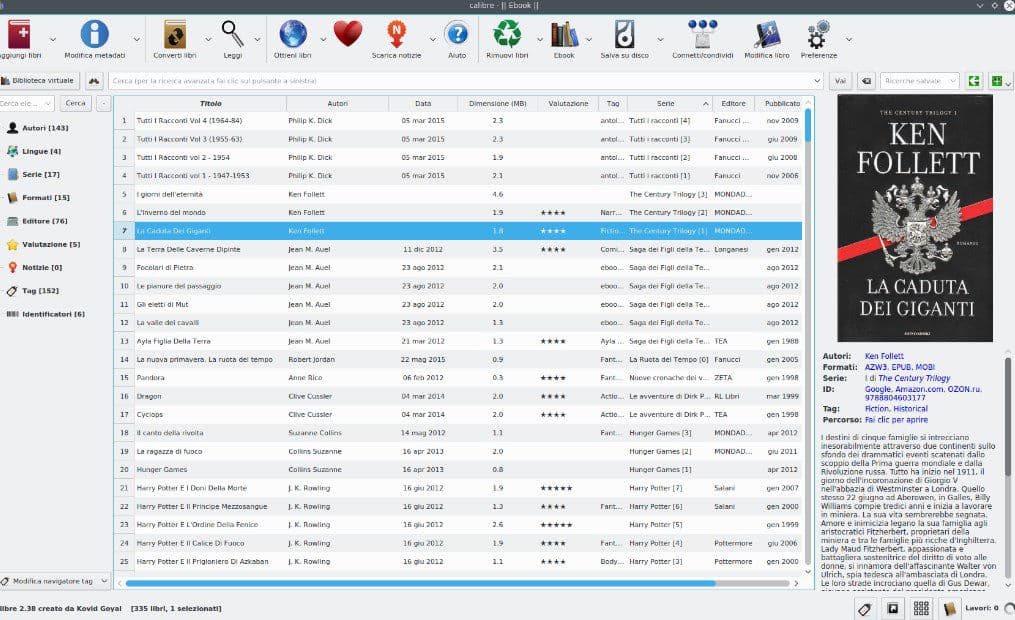 come leggere eBook app Calibre