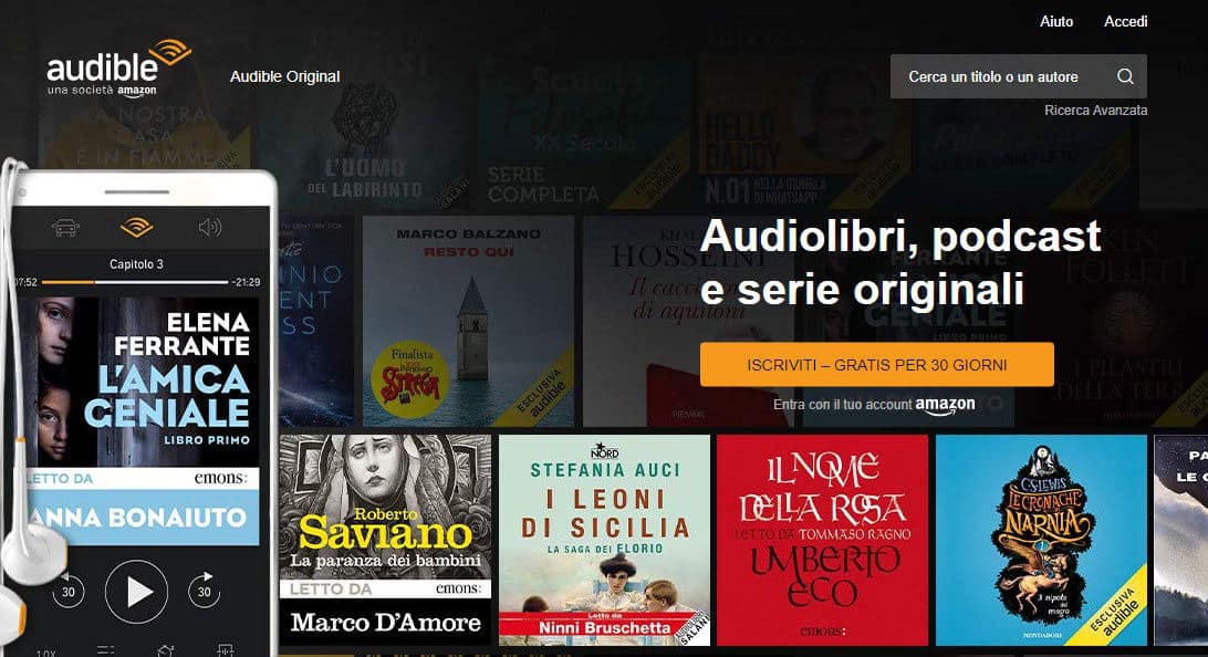 come leggere eBook servizio Audible