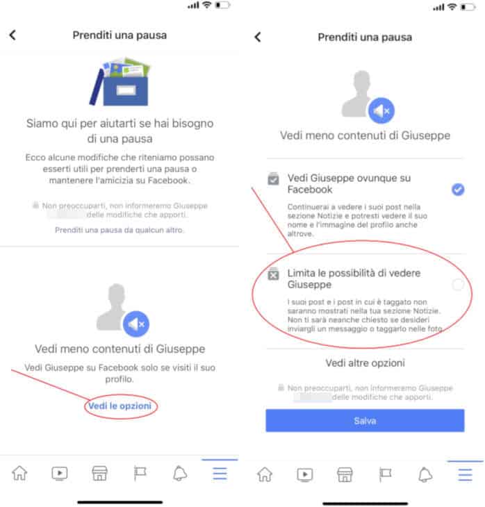 come prendere una pausa su Facebook opzioni e limitazioni per i profili