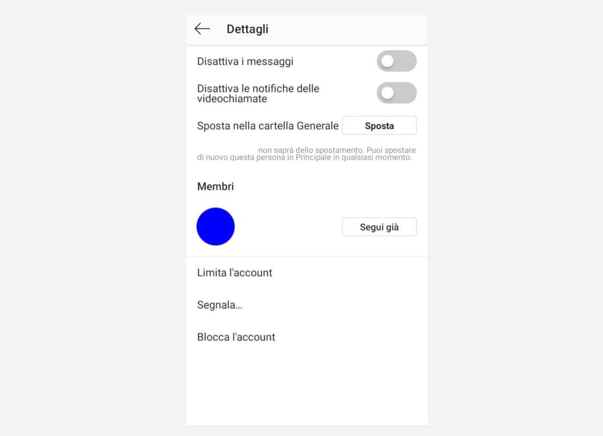 bloccare i messaggi su Instagram disattivazione chat Direct