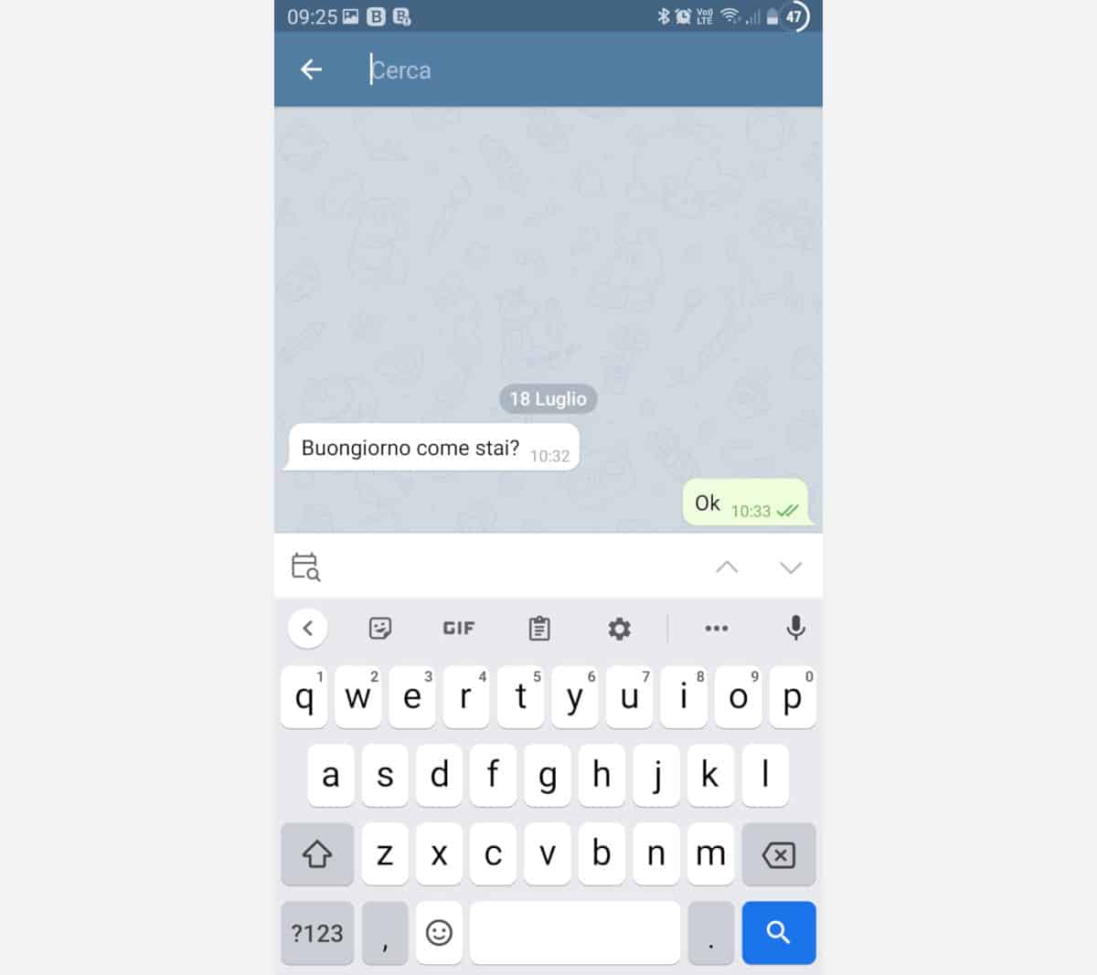 cercare su Telegram messaggi dentro una chat