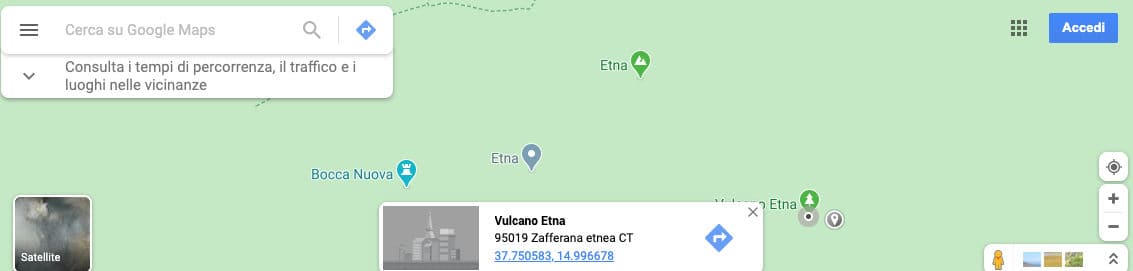 trovare le coordinate di un luogo da PC Google Maps