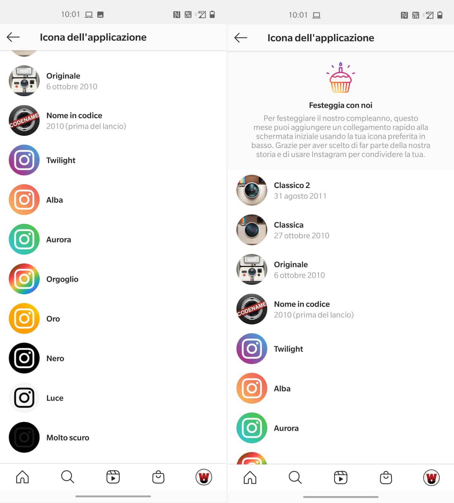 icone Instagram personalizzate nomi e loghi colorati