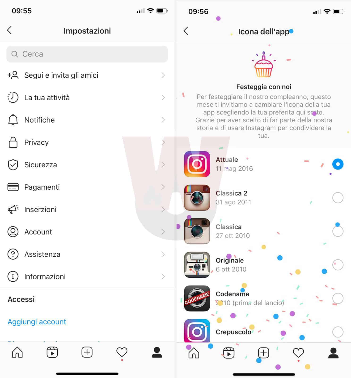 modifica icona Instagram iOS