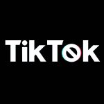 scritta TikTok con simbolo del divieto attenzione challenge