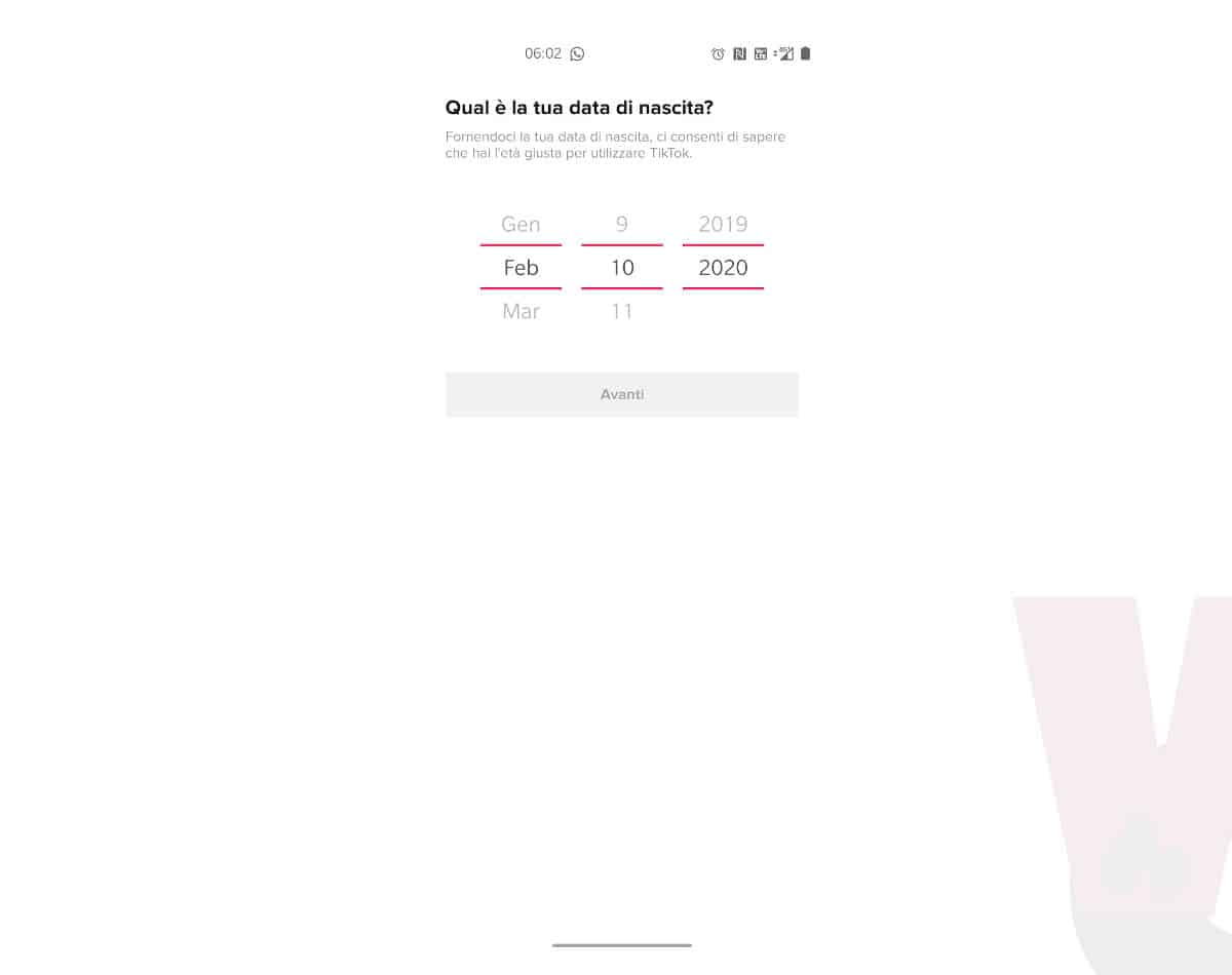 modifica data di nascita TikTok