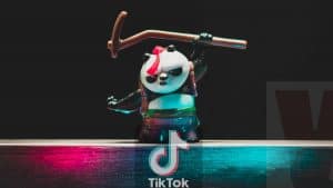 personaggio animazione panda con luci TikTok foto dinamiche