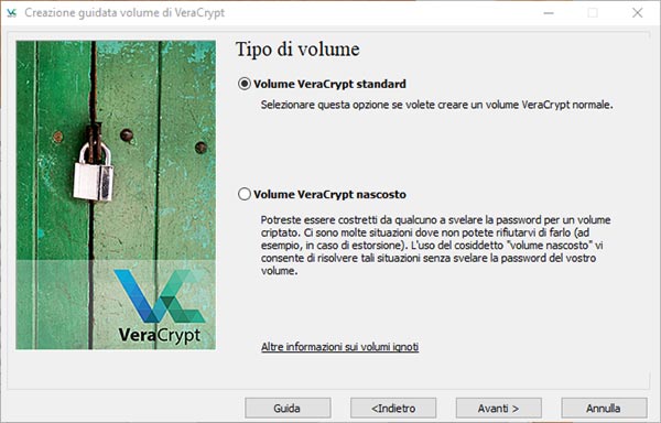 volume veracrypt standard