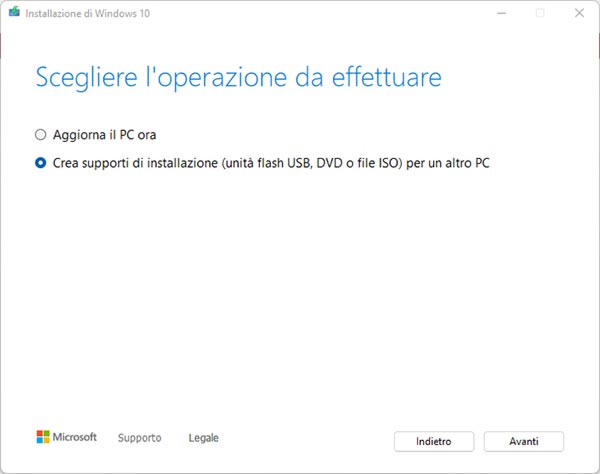 Creare chiavetta USB avviabile Windows 10 (2)
