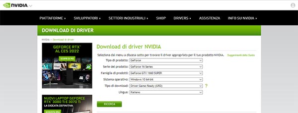 driver schede video NVIDIA