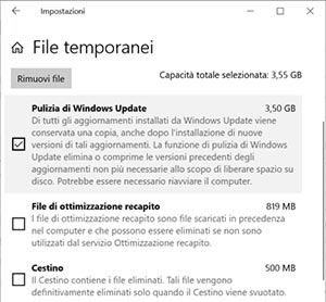 win10 windows update file temporanei